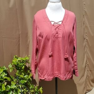 J.JILL TIE FRONT TUNIC IN SIZE SMALL